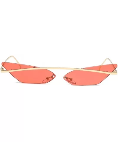 Narrow Cat Eye Sunglasses Women Vintage Retro Sun Glasses for Women Mirror Gift - Red - C918H36EDLC $7.29 Cat Eye