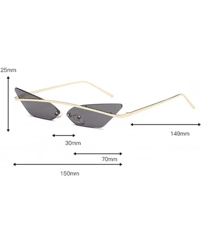 Narrow Cat Eye Sunglasses Women Vintage Retro Sun Glasses for Women Mirror Gift - Red - C918H36EDLC $7.29 Cat Eye