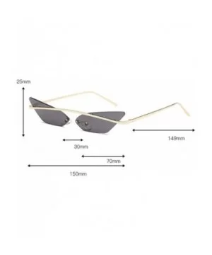 Narrow Cat Eye Sunglasses Women Vintage Retro Sun Glasses for Women Mirror Gift - Red - C918H36EDLC $7.29 Cat Eye