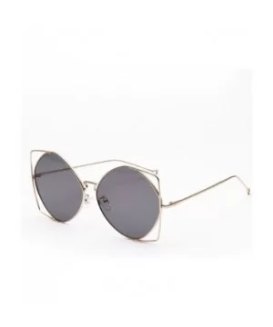 Mens Womens Sun Glasses Irregular Metal Frame Retro Vintage Style Unique Sunglasses Eyeglasses - Gray - CR196IXSGIE $8.08 Sem...