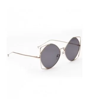 Mens Womens Sun Glasses Irregular Metal Frame Retro Vintage Style Unique Sunglasses Eyeglasses - Gray - CR196IXSGIE $8.08 Sem...