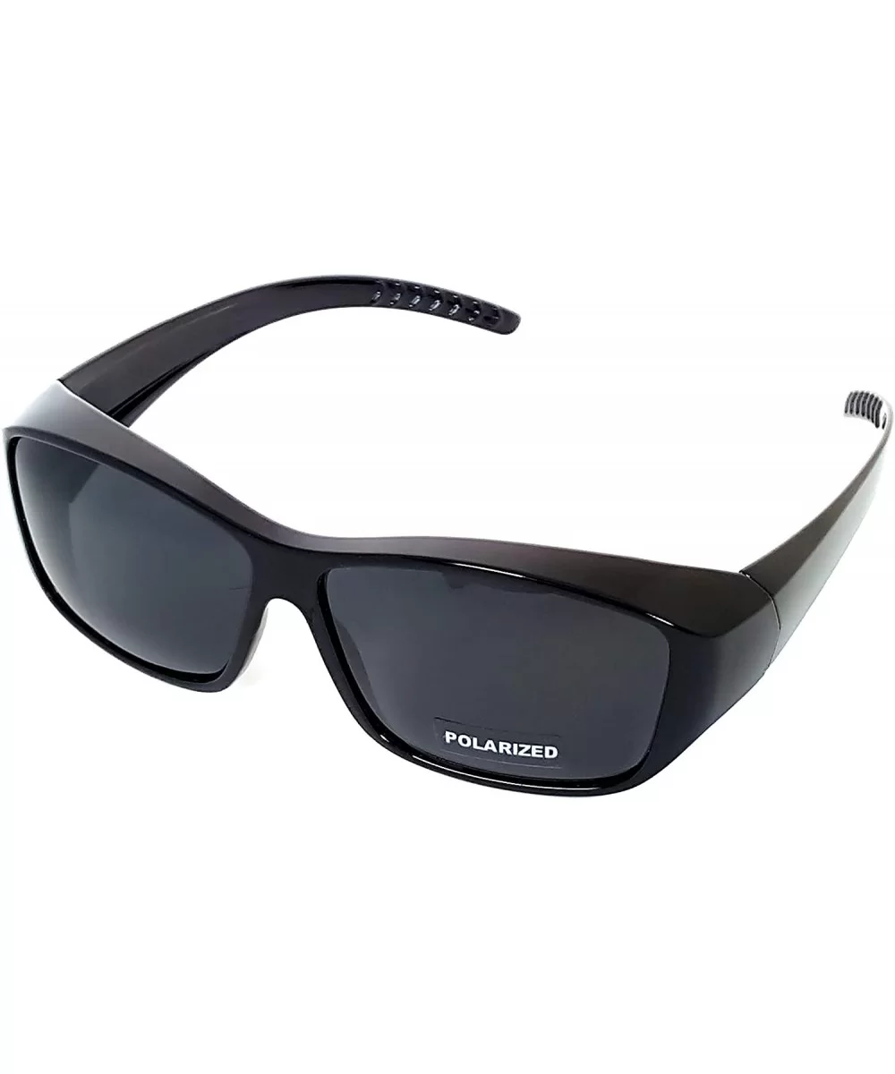 Fit Over SunGlasses With Polarized Lenses To Wear Over Glasses - Black-gray - CK12K183T41 $16.13 Rectangular