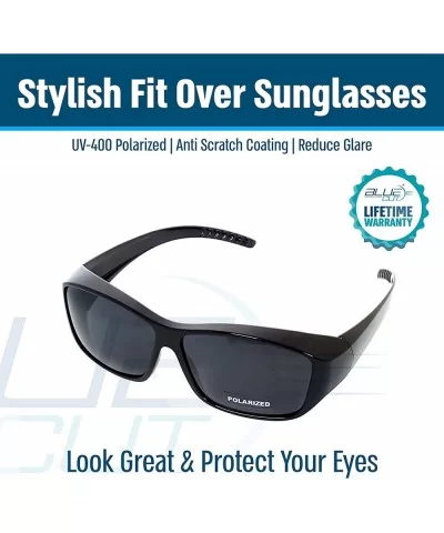 Fit Over SunGlasses With Polarized Lenses To Wear Over Glasses - Black-gray - CK12K183T41 $16.13 Rectangular