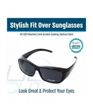 Fit Over SunGlasses With Polarized Lenses To Wear Over Glasses - Black-gray - CK12K183T41 $16.13 Rectangular