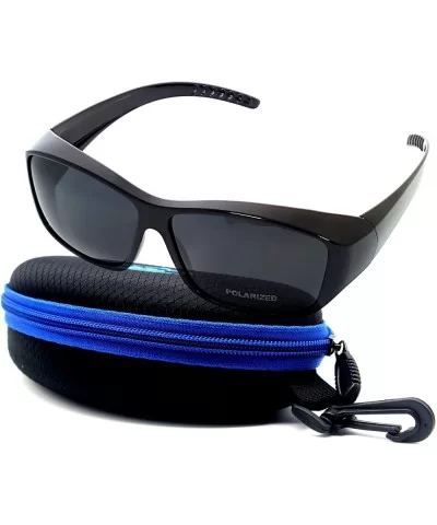 Fit Over SunGlasses With Polarized Lenses To Wear Over Glasses - Black-gray - CK12K183T41 $16.13 Rectangular