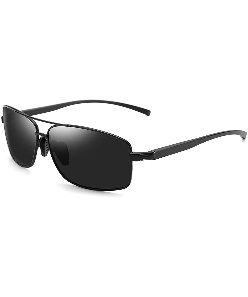 Ultra Lightweight Rectangular Polarized Sunglasses Mens Driving Golf Fishing Sunglasses B2443 - 1 Black - CQ18IDI0E0C $12.90 ...