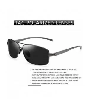 Ultra Lightweight Rectangular Polarized Sunglasses Mens Driving Golf Fishing Sunglasses B2443 - 1 Black - CQ18IDI0E0C $12.90 ...