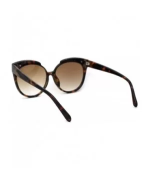 Womens Retro Oversize Cat Eye Horn Rim Chic Sunglasses - Tortoise Gold Brown - CL18WRDC75Y $6.63 Rectangular