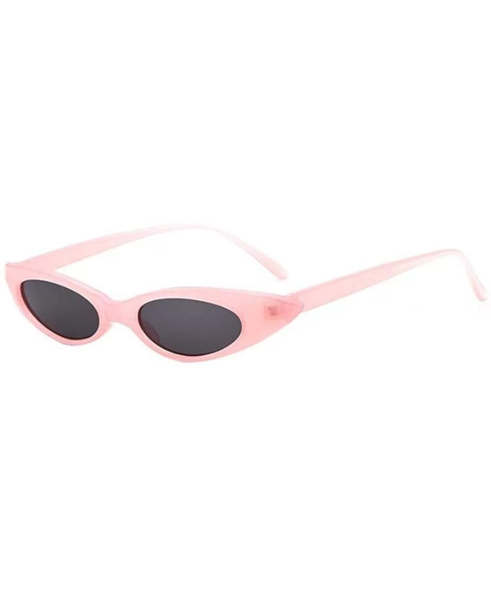 Small Cat Eye Sunglasses Women Brand Designer Retro Cateyes Glasses Black Gray - Pink Gray - CB18XNG73M5 $8.12 Cat Eye