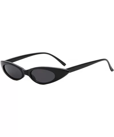 Small Cat Eye Sunglasses Women Brand Designer Retro Cateyes Glasses Black Gray - Pink Gray - CB18XNG73M5 $8.12 Cat Eye