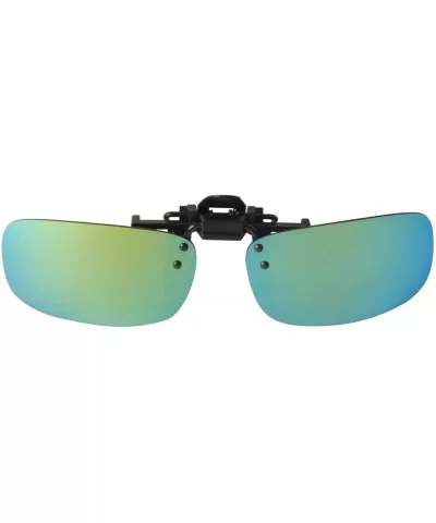 Polarized Men Women Outdoor Sport Clip on Flip up Driving Sunglasses - Green Lsp103 - CW11MNV6QAX $20.94 Rectangular