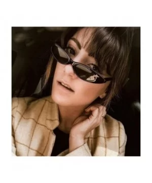 Small Cat Eye Sunglasses Women Brand Designer Retro Cateyes Glasses Black Gray - Pink Gray - CB18XNG73M5 $8.12 Cat Eye