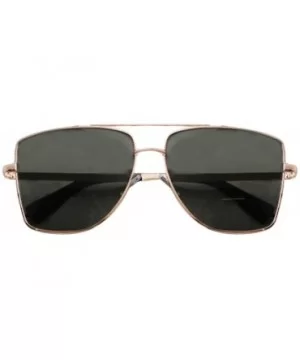 Unisex Men/Women Classic Round Oversized Sunglasses with 100% UV Protection - Dark Green - CW196AM9GQZ $12.74 Round