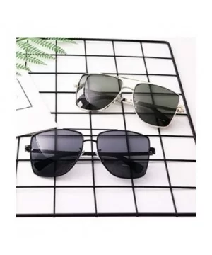 Unisex Men/Women Classic Round Oversized Sunglasses with 100% UV Protection - Dark Green - CW196AM9GQZ $12.74 Round