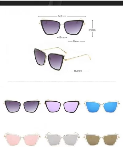 Cat Eye Sunglasses Women Metal Coating Frame Shades UV Protection - C3 - CR190O6GLK4 $6.74 Cat Eye