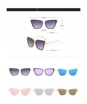 Cat Eye Sunglasses Women Metal Coating Frame Shades UV Protection - C3 - CR190O6GLK4 $6.74 Cat Eye