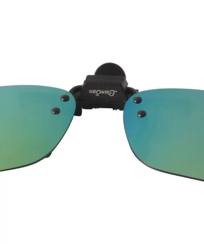 Polarized Men Women Outdoor Sport Clip on Flip up Driving Sunglasses - Green Lsp103 - CW11MNV6QAX $20.94 Rectangular