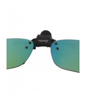 Polarized Men Women Outdoor Sport Clip on Flip up Driving Sunglasses - Green Lsp103 - CW11MNV6QAX $20.94 Rectangular