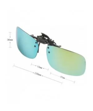 Polarized Men Women Outdoor Sport Clip on Flip up Driving Sunglasses - Green Lsp103 - CW11MNV6QAX $20.94 Rectangular