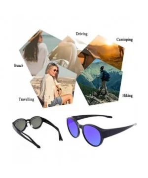 Round Polarized Fit Over Sunglasses for Wear Over Small Prescription Glasses with Keyhole Bridge - C5194UZLZ59 $10.50 Round