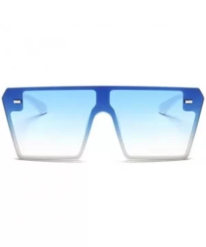 Oversized Square Retro Sunglasses Vintage Style Eyewear - Oversized Blue - C3197I7N8EI $16.97 Square