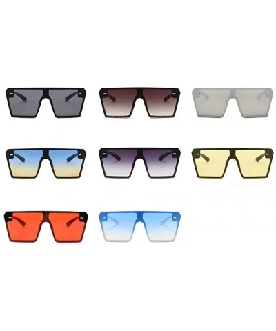 Oversized Square Retro Sunglasses Vintage Style Eyewear - Oversized Blue - C3197I7N8EI $16.97 Square