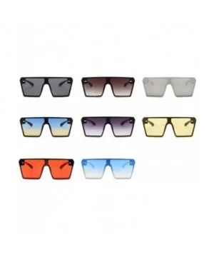 Oversized Square Retro Sunglasses Vintage Style Eyewear - Oversized Blue - C3197I7N8EI $16.97 Square