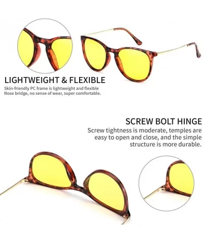 Glasses Driving Polarized Lens Rainy Indoors - Amber Frame/Polarized Yellow Lens - CL18AOK40DZ $9.16 Sport