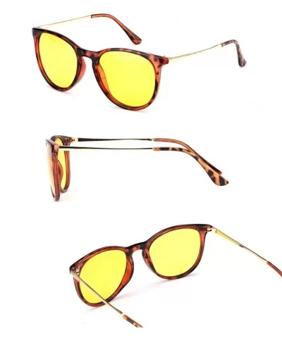 Glasses Driving Polarized Lens Rainy Indoors - Amber Frame/Polarized Yellow Lens - CL18AOK40DZ $9.16 Sport