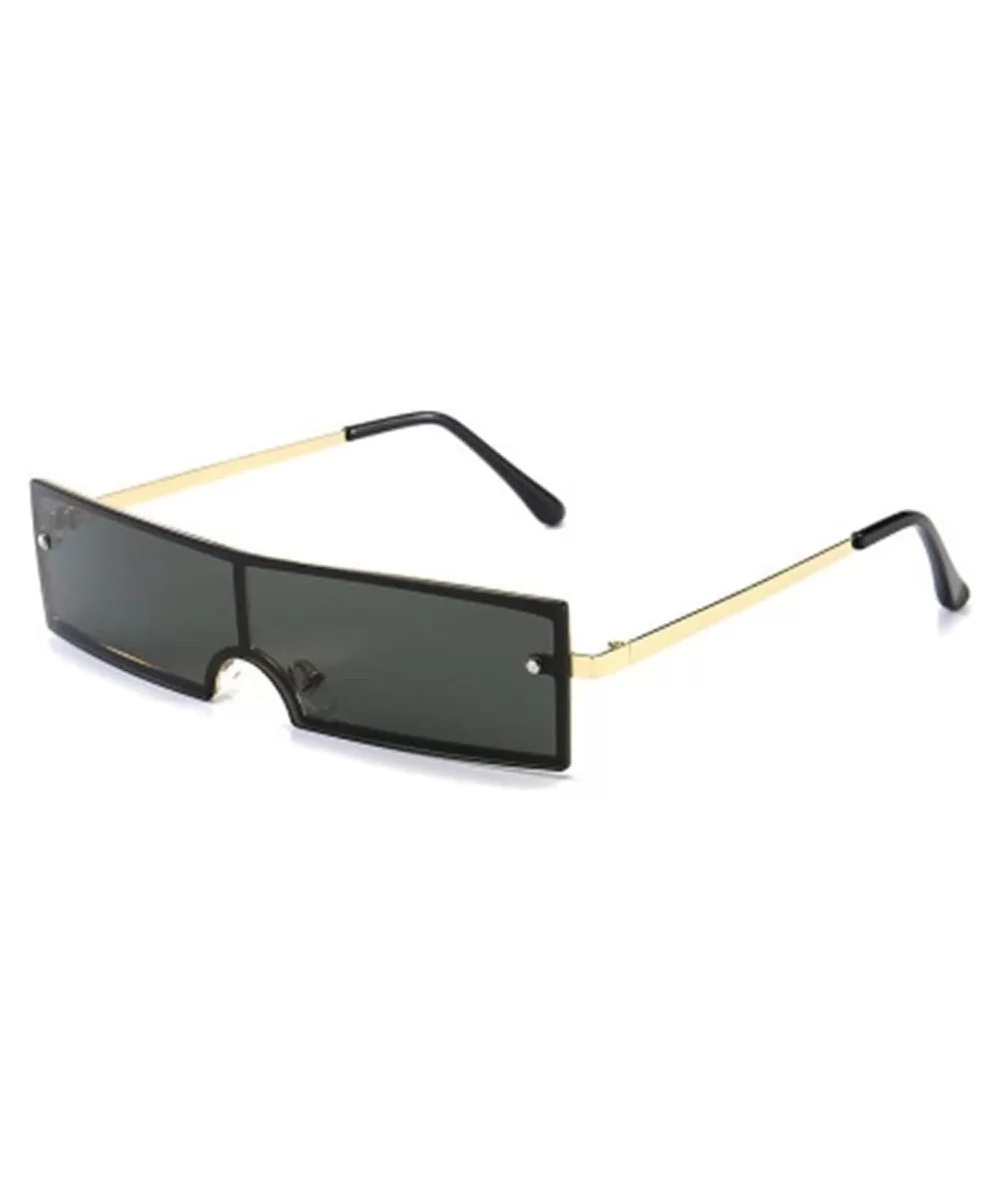 Fashion Small Frame Rectangular Multicolor Sunglasses - 1 - CI190L75CYD $26.43 Sport