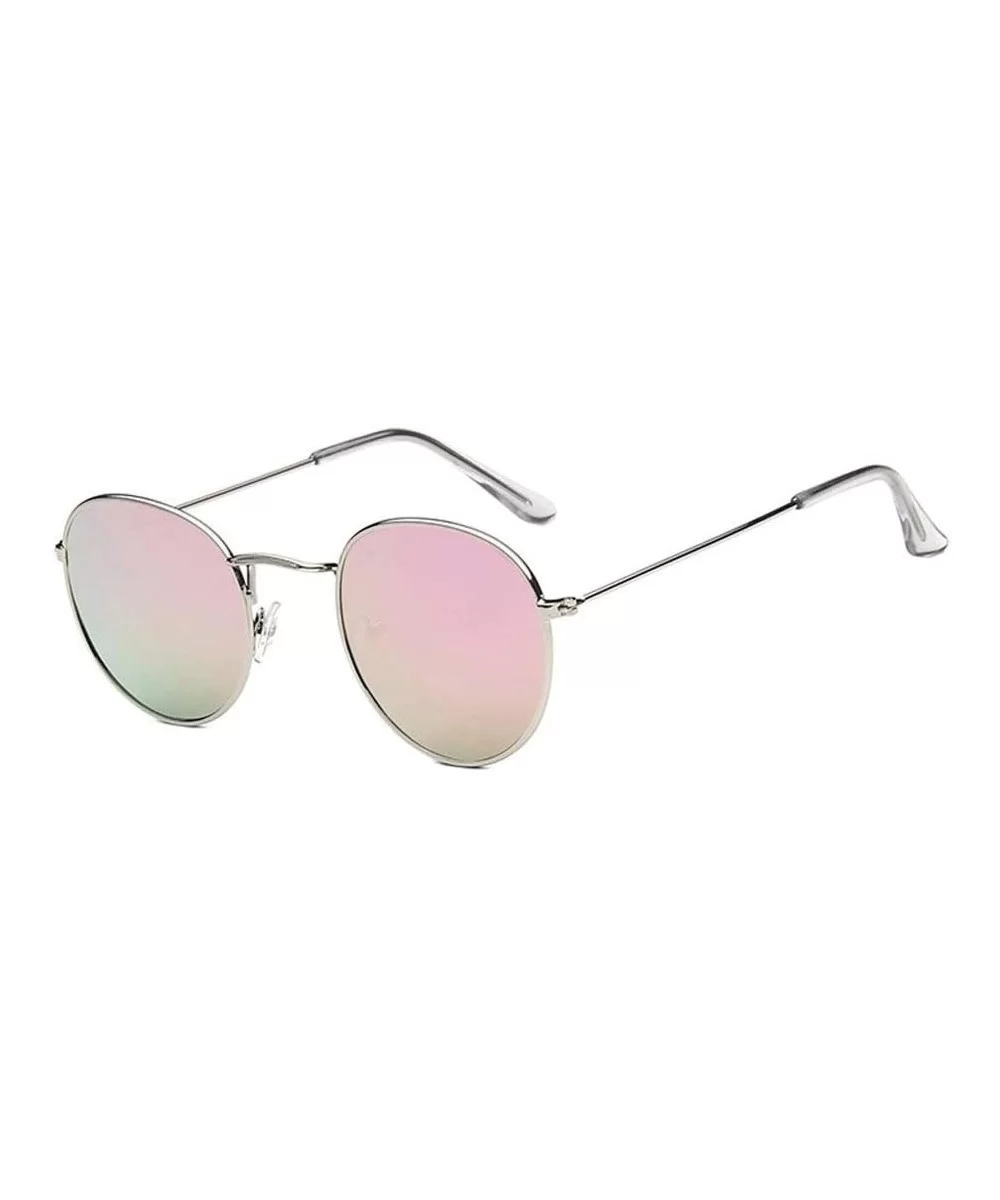 Classic Aviator Mirrored Flat Lens Sunglasses Metal Frame with Spring Hinges (Color C) - C - CW18WE7WMAC $26.12 Aviator