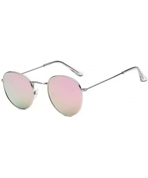 Classic Aviator Mirrored Flat Lens Sunglasses Metal Frame with Spring Hinges (Color C) - C - CW18WE7WMAC $26.12 Aviator