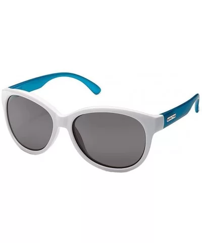 Catnip Polarized Sunglasses - White Aqua Frame - CF11MWMPBLJ $30.86 Square