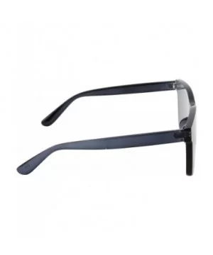 Tinted Colorful Lens Rimless Sunglasses - Transparent Square Horn Rimmed - Black - C718GGGLAX5 $8.14 Square