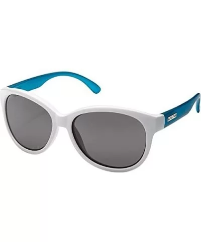 Catnip Polarized Sunglasses - White Aqua Frame - CF11MWMPBLJ $30.86 Square