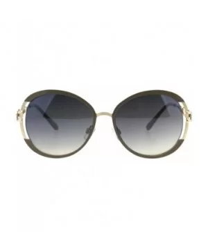 Womens Round Metal Frame Classy Designer Style Sunglasses UV 400 - Beige (Smoke Beige) - C118I55E3LX $7.77 Oval