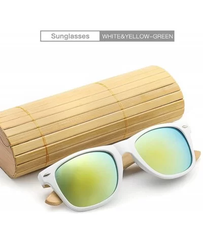 Vintage Bamboo Sunglasses Wooden Wood Retro Summer Glasses for Men and Women - 100% UV Protection - New - M - CZ18U90HINX $6....