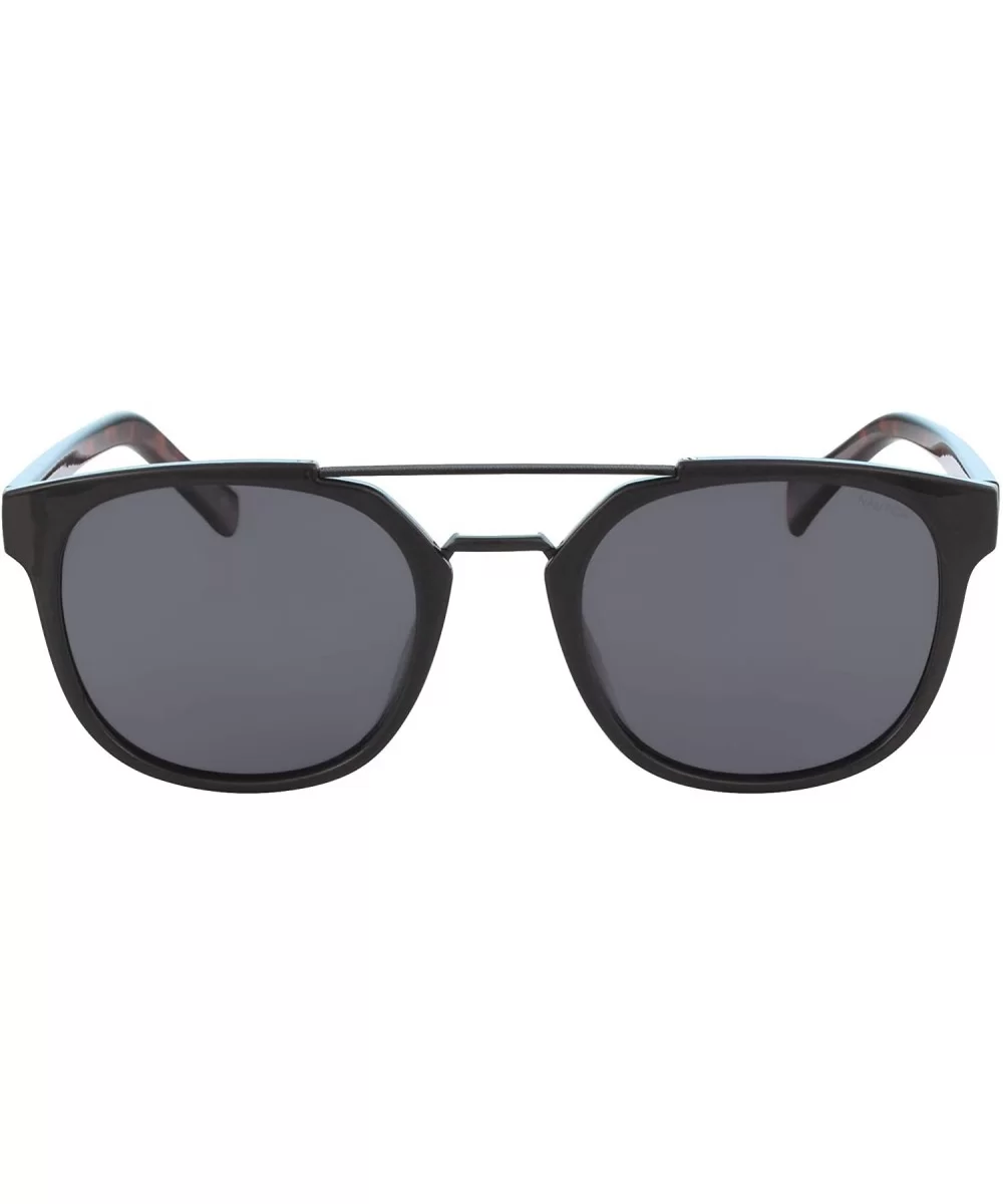 Men's N3637sp Round Sunglasses - Black/Grey Polarized - CK18QCADUZM $46.73 Round