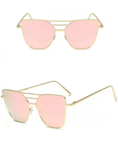 Unisex Fashion Vintage Irregular UV Mirrored Lens Sunglasses Classic Aviator Sunglasses Metal Frame - C91908ME35O $5.02 Aviator