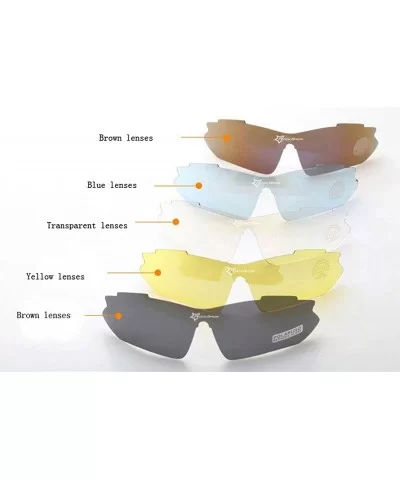 Polarized Sunglasses Interchangeable Cycling Baseball - Black - C3184K8W0I8 $25.20 Sport