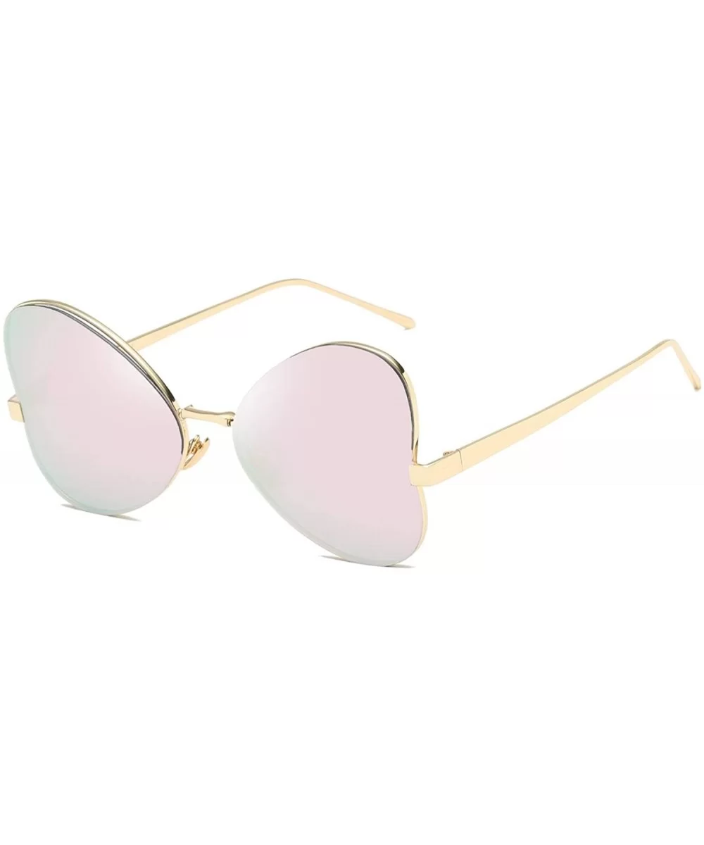 Women Fashion Metal Butterfly Oversized Cat Eye Sunglasses - Lavender - C218WUCSS4L $12.22 Butterfly