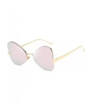 Women Fashion Metal Butterfly Oversized Cat Eye Sunglasses - Lavender - C218WUCSS4L $12.22 Butterfly