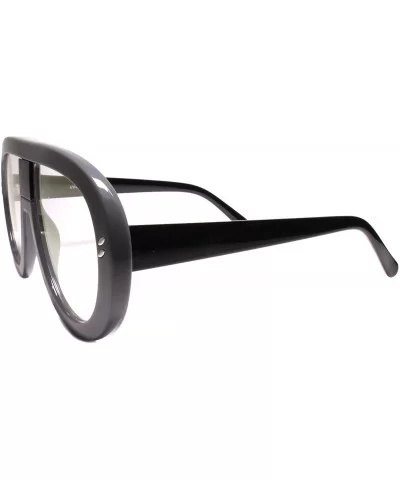 Designer Swag Famous Millionaire Hip Hop Fresh Dope Clear Lens Eye Glasses - Gray - CS18Z00ENO5 $10.76 Aviator