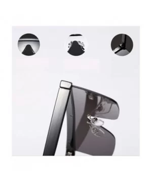 Semi-rimless Sunglasses Women Oversized Square Sun Glasses Men Hot Selling - Black - CV18M968MAR $6.40 Semi-rimless