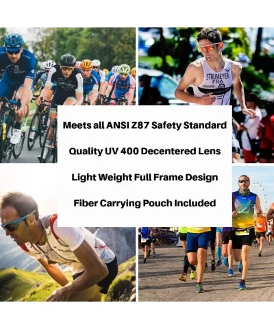 Safety Sunglasses with Full Frame Design for Men Women Cycling Running Driving Fishing Golf Baseball Glasses - C318QNX7X2A $1...