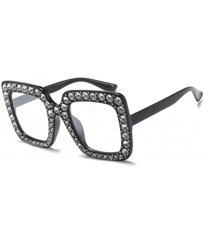 Big Square Diamond Frame Multicolor Popular Sunglasses for Girls Fashion Glasses UV400 5702 - CU18AHR5QS7 $8.23 Square