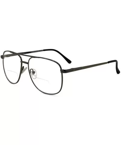 The Boss - Aviator Bifocal Reading Glasses - Metal Frame - Pewter - CE192QODD30 $10.25 Aviator