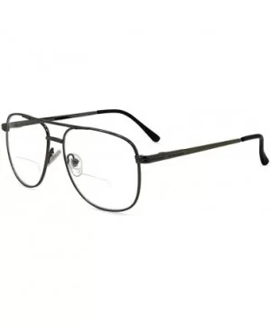 The Boss - Aviator Bifocal Reading Glasses - Metal Frame - Pewter - CE192QODD30 $10.25 Aviator