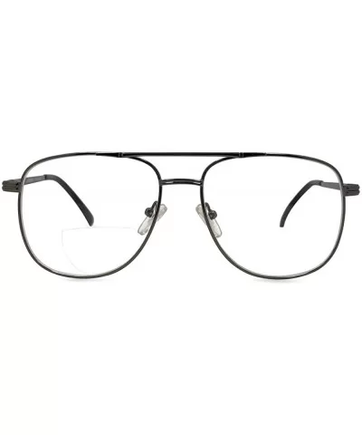 The Boss - Aviator Bifocal Reading Glasses - Metal Frame - Pewter - CE192QODD30 $10.25 Aviator