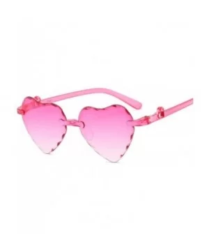 Girl Love Heart Shape Sunglasses Child Siamese Fe Colorful Sun Glasses Tint Clear Lens Blue Red Pink Shades - 6 - CK18W78WMXD...